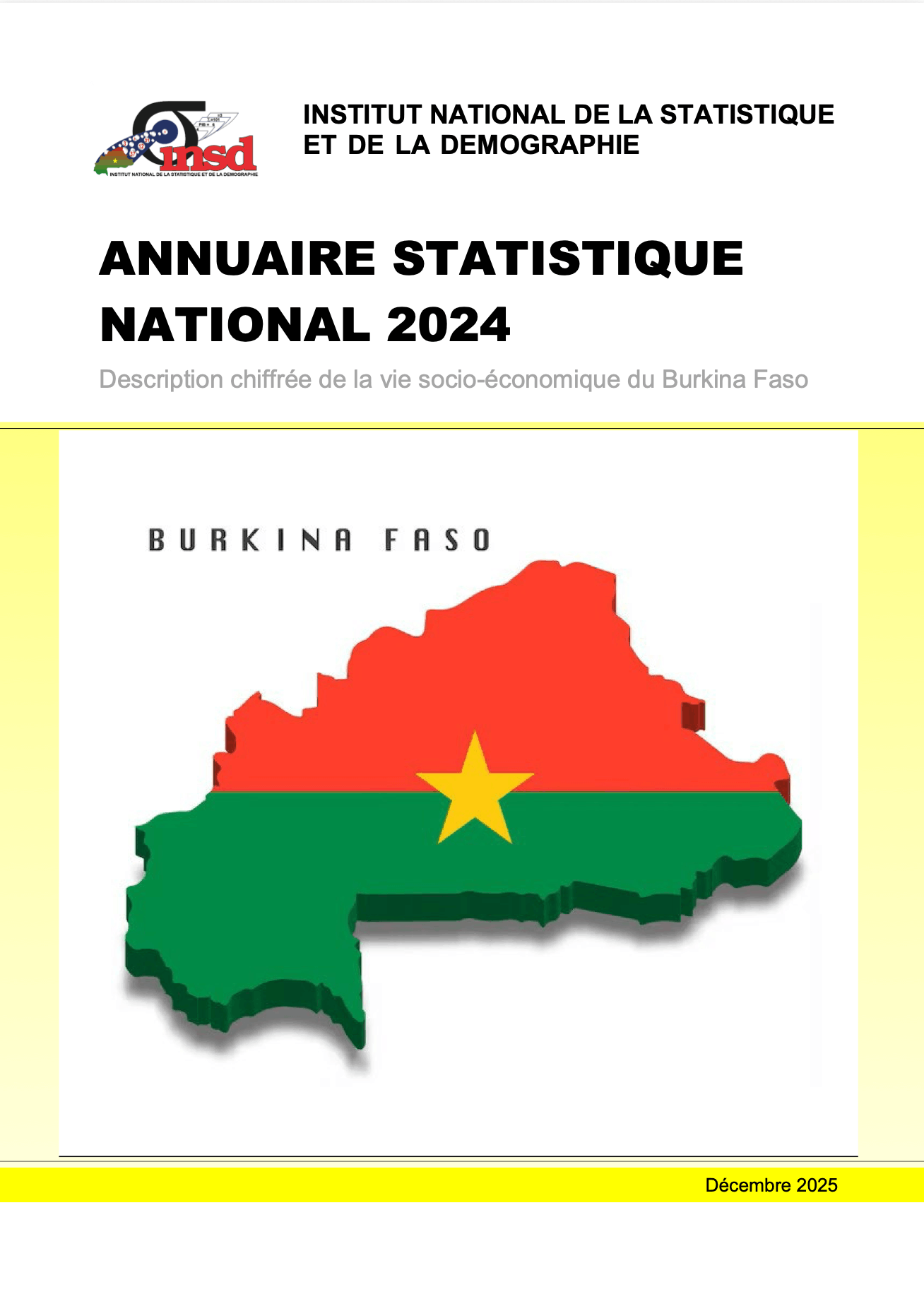 Couverture du document ANNUAIRE STATISTIQUE NATIONAL 2024